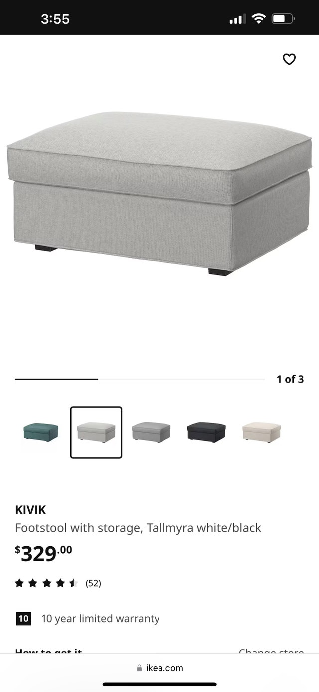 Kivik ikea ottoman foot stool with storage Couches & Futons City of