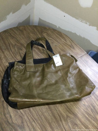 large leather hand bag