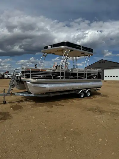 Aqua Patio 24’ tri toon with 250hp Mercury outboard. Upholstery is new, $16,000 dollars 2 years ago...