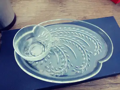 Vintage Homestead Federal Glass Dining Snack Set 8 Pc 4 Cups 4 D, View more