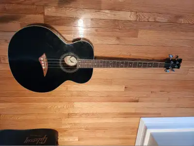 SUPERBE Dean Acoustic Bass EAB noire W/Pick-Up! FREE SHIPPING!, View more