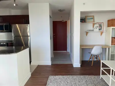 This bright and clean top floor corner unit is located in a quiet concrete building and features ama...