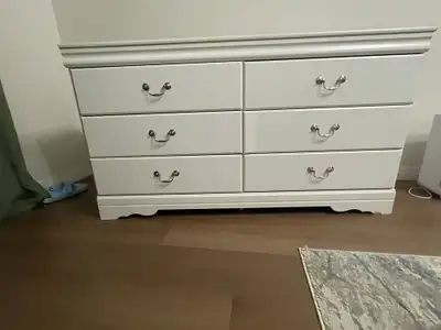 White 6 drawer dresser, View more