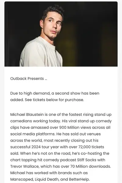 Michael Blaustein 9:30 Show Calgary, View more
