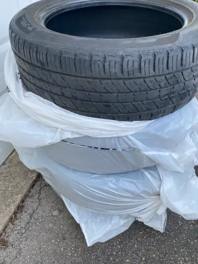 4 all season CRUGER radials tires . $80.00 for all four. No rims . Still enough tread for at least o...