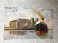 Vintage Postcard C.P.R. Port McNicoll ship Medicine Hat Depot