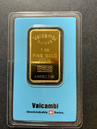 1 Oz gold bar bullion VALCAMBI 