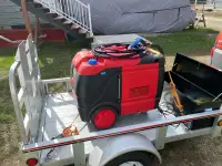 Commercial Diesel Steam cleaner and trailer