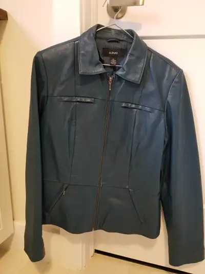 Blue Leather Jacket Womens, View more