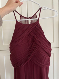 Floor Length Burgundy Dress