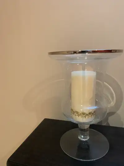 Two Decorative Glass Candle Holder, View more