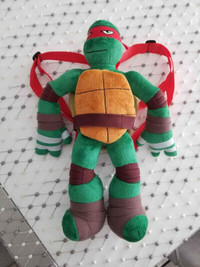 Raphael Teenage Mutant Ninja Turtles small plush backpack 16" ta