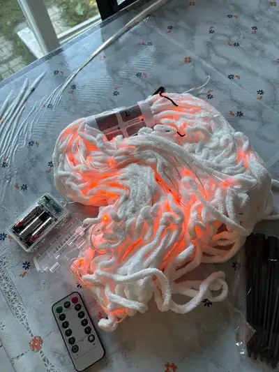 Halloween Spider Web Lights – 250 LED with Remote, View more