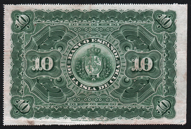 1896 Cuba 10 Pesos Banknote Pick-49 Circulated Free S/H in Arts & Collectibles in Oakville / Halton Region - Image 3