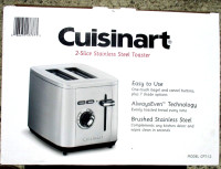 Cuisinart 2-Slice Stainless Steel Toaster CPT-12C BNIB