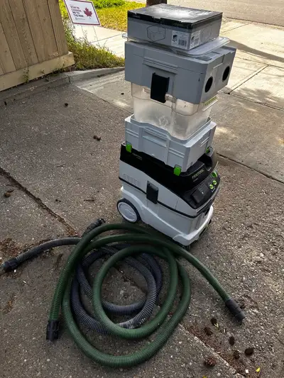 Festool Vacuum CT 36 E AC, pre dust collection box allows for the actual bag longer life, and Planex...