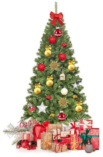 GOFLAME 6FT Unlit Artificial Christmas Tree, Premium Hinged , View more