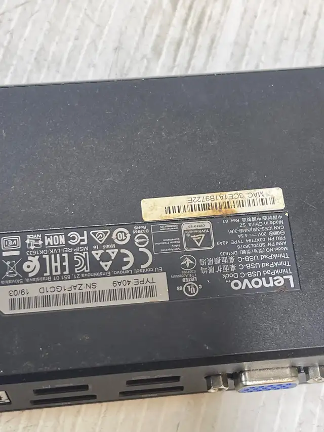 Lenovo Thinkpad Dock454687486860994564
