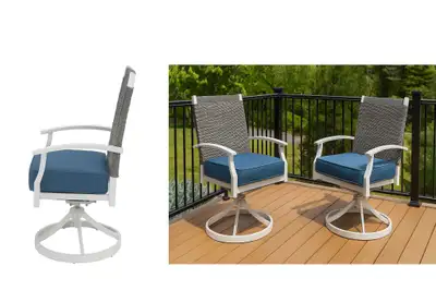 BRAND NEW : 2-Piece Outdoor Swivel Chairs Set, View more