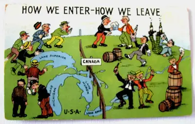 VINTAGE PROHIBITION ERA POST CARD.. "HOW WE ENTER -HOW WE LEAVE", View more