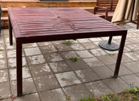 Outdoor table, wood, seats 8