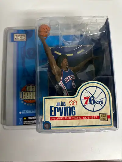 McFarlane Toys NBA Basketball Legends Series 1 Julius Erving 6 in Action Figure 2005 (K)