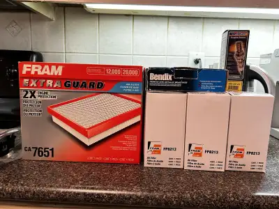 BMW 540i Parts For Sale: Fram Air filter (3) -$15 each 6 Fram oil filters -$15 each Pair of Bendix f...