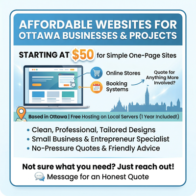 Affordable Websites for Small Businesses & Personal Projects S50, View more