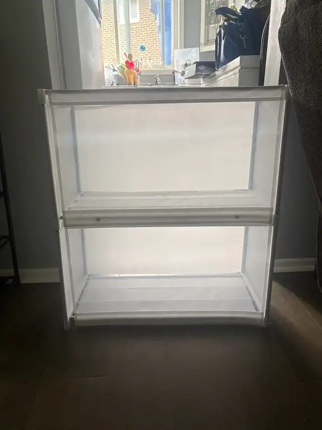 White 2-Cube Fabric Storage Organizer