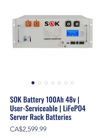 SOK 48v 100ah sever rack batteries, View more