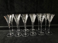 Set of 12 Beautiful Etched Glasses Liquor Glasses