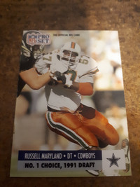 1991 Pro Set Football Russell Maryland Rookie Card #694