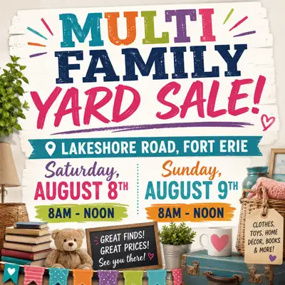Multi-Family Yard Sale Fort Erie, View more