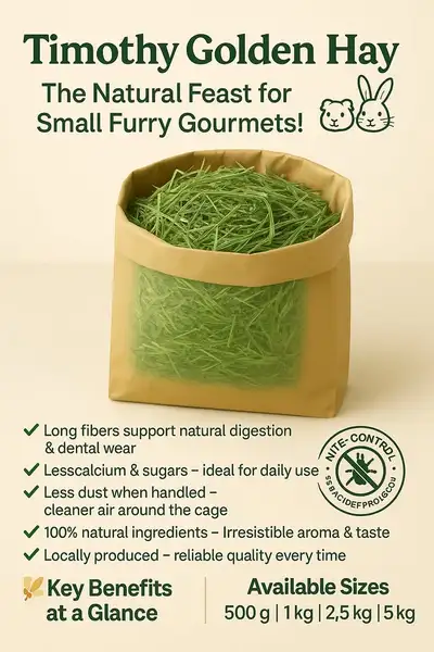  Timothy Golden Hay – A Gourmet Treat for Your Furry Friends, View more