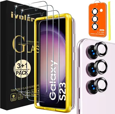 As the title says. [2+1 Pack] iVoler Tempered Glass [2 Pack] for Samsung Galaxy S23 5G 2023 with [1...