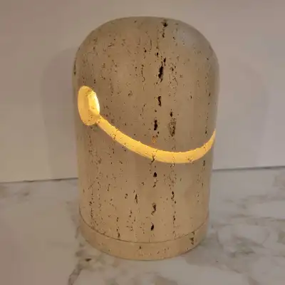Travertine table lamp, Italy, View more