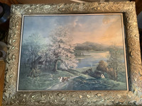 1900’s Landscape Lithograph Print Listed Artist George Hadland