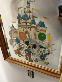 Disney poster mirror vintage rare
