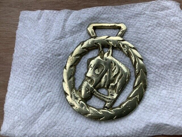 Vintage Horse Brass Medallion Harness Featuring a Horse Head in Arts & Collectibles in Belleville - Image 3