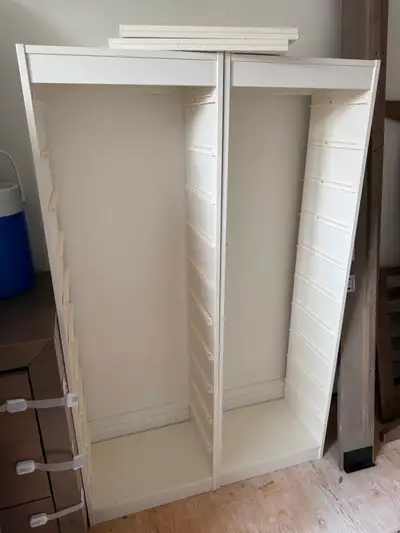Two Trofast Storage Frame standing cabinets from IKEA. A playful and sturdy storage series for stori...