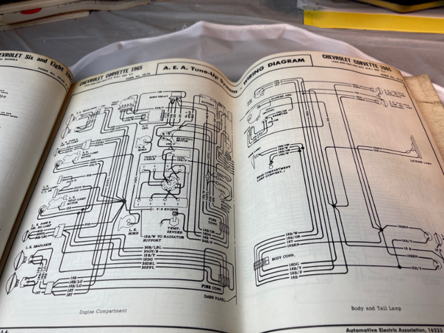 VINTAGE 1965 A.E.A FOLD OUT WIRING DIAGRAMS ALL MAKE#M01453 in Arts & Collectibles in Edmonton - Image 3