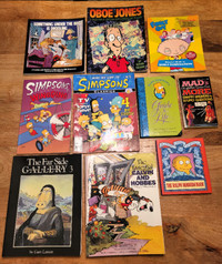 Various Comic and Animation Books - Simpsons, Far Side, etc.