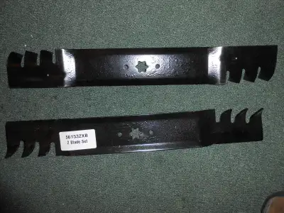 Pair of 21" lawnmover blades width3" NEVER USED, View more