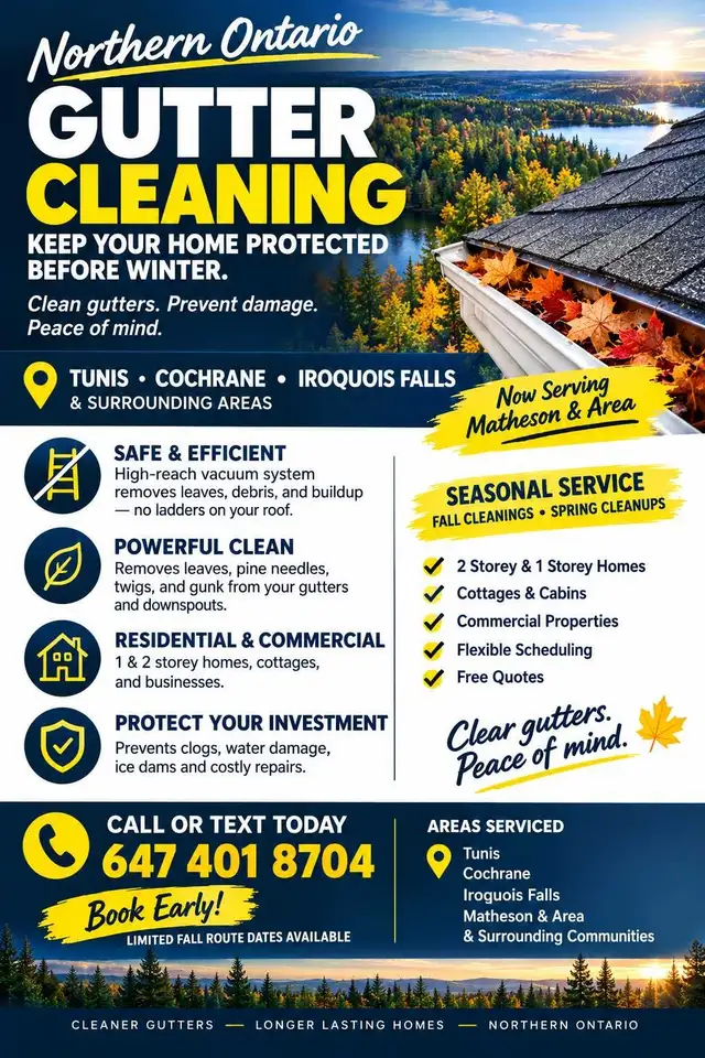Gutter cleaning & eavestrough cleaning