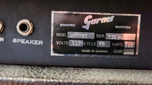 Garnet tube bass/guitar amp in Amps & Pedals in Hamilton - Image 3