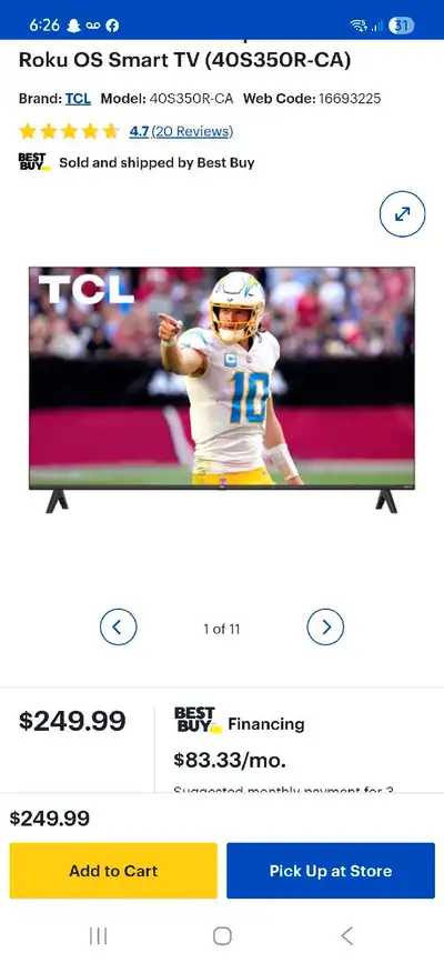 43" roku smart tv perfect condition , View more