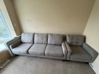 Triple and single couch with foot rest as addition