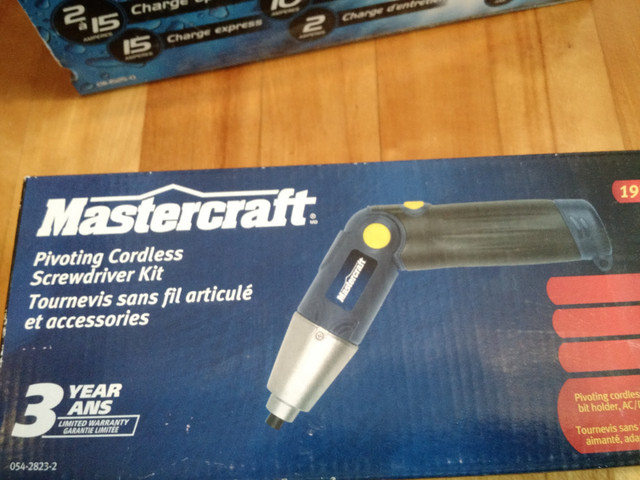 mastercraft tools cordless scredriver & charger boat battery dans Outils électriques  à Ville de Montréal