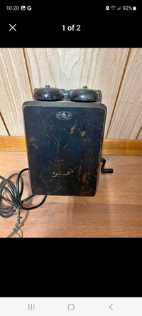 WW2 RINGER BOX. WWII CRANK RINGER BOX. ANTIQUE RINGER BOX