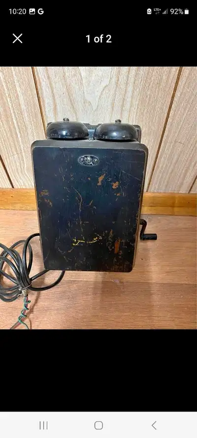 WW2 RINGER BOX. WWII CRANK RINGER BOX. ANTIQUE RINGER BOX, View more